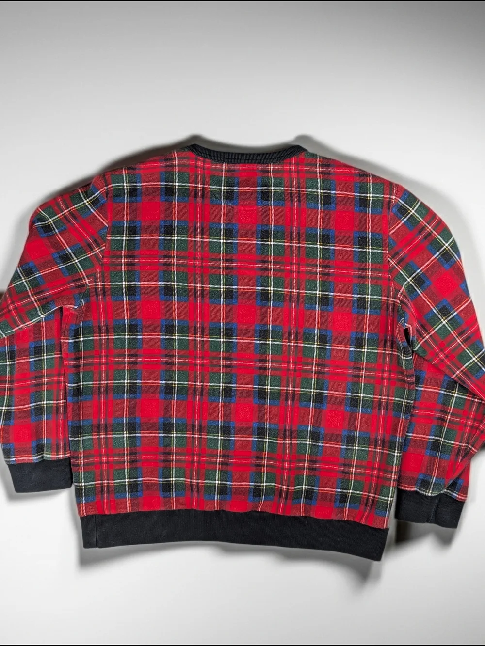 Polo Ralph Lauren Tartan Buffalo‎ Check Plaid Crewneck Sweatshirt Men XL